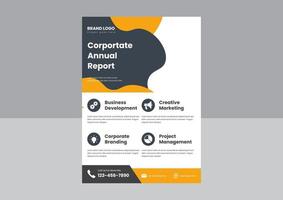 modèle d'affiche de brochure de rapport annuel. modèle de conception de brochure d'affiche de dépliant d'entreprise d'entreprise. vecteur