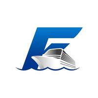 bateau de croisière initial f vecteur