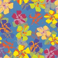 fond de motif de plantes sans couture avec fleurs colorées, carte de voeux ou tissu vecteur