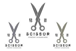 outil de coiffure ciseaux logo icône arrière-plan symbole vecteur