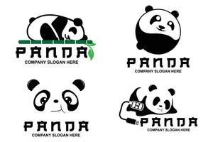 création vectorielle de logo panda mignon, illustration de fond animal vecteur