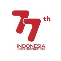 77e logo de la fête de l'indépendance de l'indonésie vecteur