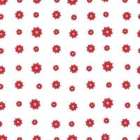modèle sans couture avec petites fleurs rouges abstraites d'automne dans des couleurs pastel chaudes isolées sur fond blanc dans un style de dessin animé plat vecteur