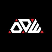 création de logo de lettre triangle odw avec forme de triangle. monogramme de conception de logo triangle odw. modèle de logo vectoriel triangle odw avec couleur rouge. logo triangulaire odw logo simple, élégant et luxueux. odw