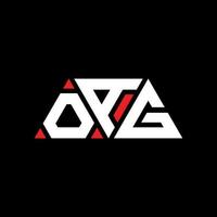 création de logo de lettre triangle oag avec forme de triangle. monogramme de conception de logo triangle oag. modèle de logo vectoriel triangle oag avec couleur rouge. logo triangulaire oag logo simple, élégant et luxueux. oag