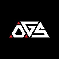 création de logo de lettre triangle ogs avec forme de triangle. monogramme de conception de logo triangle ogs. modèle de logo vectoriel triangle ogs avec couleur rouge. logo triangulaire ogs logo simple, élégant et luxueux. ogs