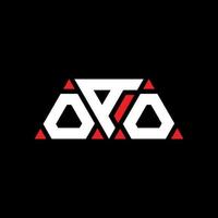 création de logo de lettre triangle oao avec forme de triangle. monogramme de conception de logo triangle oao. modèle de logo vectoriel triangle oao avec couleur rouge. oao logo triangulaire logo simple, élégant et luxueux. oao