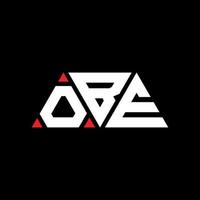 création de logo de lettre obe triangle avec forme de triangle. monogramme de conception de logo triangle obe. modèle de logo vectoriel triangle obe avec couleur rouge. obe logo triangulaire logo simple, élégant et luxueux. obe