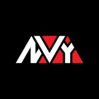 création de logo de lettre triangle nvy avec forme de triangle. monogramme de conception de logo triangle nvy. modèle de logo vectoriel triangle nvy avec couleur rouge. logo triangulaire nvy logo simple, élégant et luxueux. nvy