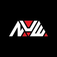 création de logo de lettre triangle nuw avec forme de triangle. monogramme de conception de logo triangle nuw. modèle de logo vectoriel triangle nuw avec couleur rouge. nuw logo triangulaire logo simple, élégant et luxueux. maintenant