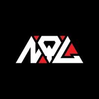 création de logo de lettre triangle nql avec forme de triangle. monogramme de conception de logo triangle nql. modèle de logo vectoriel triangle nql avec couleur rouge. logo triangulaire nql logo simple, élégant et luxueux. nql