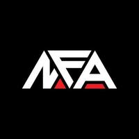 création de logo de lettre triangle nfa avec forme de triangle. monogramme de conception de logo triangle nfa. modèle de logo vectoriel triangle nfa avec couleur rouge. logo triangulaire nfa logo simple, élégant et luxueux. nfa