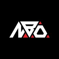 création de logo de lettre triangle nbo avec forme de triangle. monogramme de conception de logo triangle nbo. modèle de logo vectoriel triangle nbo avec couleur rouge. logo triangulaire nbo logo simple, élégant et luxueux. nbo