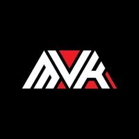 création de logo de lettre triangle mvk avec forme de triangle. monogramme de conception de logo triangle mvk. modèle de logo vectoriel triangle mvk avec couleur rouge. logo triangulaire mvk logo simple, élégant et luxueux. mvk