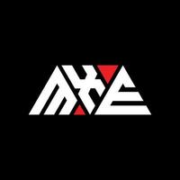 création de logo de lettre triangle mxe avec forme de triangle. monogramme de conception de logo triangle mxe. modèle de logo vectoriel triangle mxe avec couleur rouge. logo triangulaire mxe logo simple, élégant et luxueux. mxe