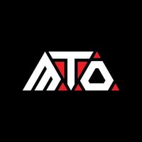 création de logo de lettre triangle mto avec forme de triangle. monogramme de conception de logo triangle mto. modèle de logo vectoriel triangle mto avec couleur rouge. logo triangulaire mto logo simple, élégant et luxueux. mto