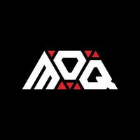 création de logo de lettre de triangle moq avec forme de triangle. monogramme de conception de logo triangle moq. modèle de logo vectoriel triangle moq avec couleur rouge. logo triangulaire moq logo simple, élégant et luxueux. moq