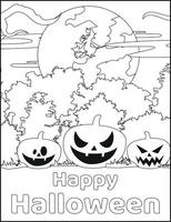 coloriages d'halloween vecteur