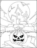 coloriages d'halloween vecteur