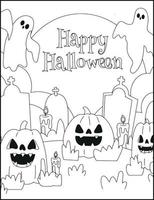 coloriages d'halloween vecteur