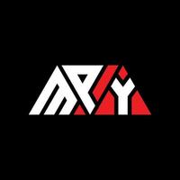 création de logo de lettre triangle mpy avec forme de triangle. monogramme de conception de logo triangle mpy. modèle de logo vectoriel triangle mpy avec couleur rouge. logo triangulaire mpy logo simple, élégant et luxueux. mpy