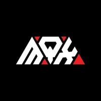 création de logo de lettre triangle mqx avec forme de triangle. monogramme de conception de logo triangle mqx. modèle de logo vectoriel triangle mqx avec couleur rouge. logo triangulaire mqx logo simple, élégant et luxueux. mqx