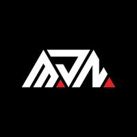 création de logo de lettre triangle mjn avec forme de triangle. monogramme de conception de logo triangle mjn. modèle de logo vectoriel triangle mjn avec couleur rouge. logo triangulaire mjn logo simple, élégant et luxueux. mjn