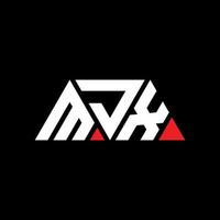 création de logo de lettre triangle mjx avec forme de triangle. monogramme de conception de logo triangle mjx. modèle de logo vectoriel triangle mjx avec couleur rouge. logo triangulaire mjx logo simple, élégant et luxueux. mjx