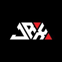 création de logo de lettre triangle jrx avec forme de triangle. monogramme de conception de logo triangle jrx. modèle de logo vectoriel triangle jrx avec couleur rouge. logo triangulaire jrx logo simple, élégant et luxueux. jrx