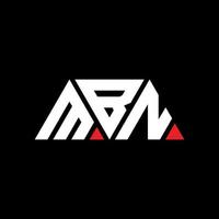création de logo de lettre triangle mbn avec forme de triangle. monogramme de conception de logo triangle mbn. modèle de logo vectoriel triangle mbn avec couleur rouge. logo triangulaire mbn logo simple, élégant et luxueux. Mbn