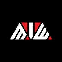 création de logo de lettre triangle miw avec forme de triangle. monogramme de conception de logo miw triangle. modèle de logo vectoriel triangle miw avec couleur rouge. logo triangulaire miw logo simple, élégant et luxueux. miam