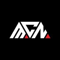 création de logo de lettre triangle mcn avec forme de triangle. monogramme de conception de logo triangle mcn. modèle de logo vectoriel triangle mcn avec couleur rouge. logo triangulaire mcn logo simple, élégant et luxueux. mcn