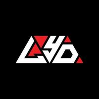 conception de logo de lettre de triangle de lyd avec la forme de triangle. monogramme de conception de logo triangle lyd. modèle de logo vectoriel triangle lyd avec couleur rouge. logo triangulaire lyd logo simple, élégant et luxueux. Lyd