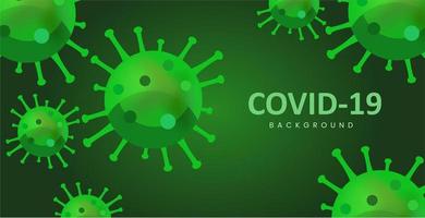 fond de coronavirus vert dans un style plat vecteur