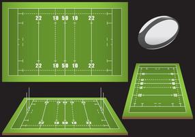 Emplacements de rugby vecteur