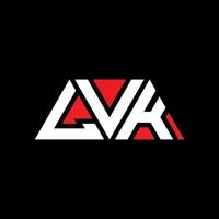 création de logo de lettre triangle lvk avec forme de triangle. monogramme de conception de logo triangle lvk. modèle de logo vectoriel triangle lvk avec couleur rouge. logo triangulaire lvk logo simple, élégant et luxueux. lvk