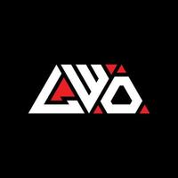 création de logo de lettre triangle lwo avec forme de triangle. monogramme de conception de logo triangle lwo. modèle de logo vectoriel triangle lwo avec couleur rouge. lwo logo triangulaire logo simple, élégant et luxueux. moi