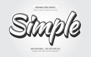 effet de texte modifiable 3d simple vecteur