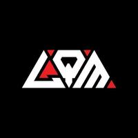 création de logo de lettre triangle lqm avec forme de triangle. monogramme de conception de logo triangle lqm. modèle de logo vectoriel triangle lqm avec couleur rouge. logo triangulaire lqm logo simple, élégant et luxueux. lqm