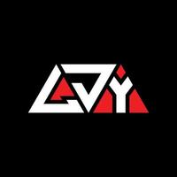 création de logo de lettre triangle ljy avec forme de triangle. monogramme de conception de logo triangle ljy. modèle de logo vectoriel triangle ljy avec couleur rouge. ljy logo triangulaire logo simple, élégant et luxueux. ljy