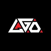 création de logo de lettre triangle lgo avec forme de triangle. monogramme de conception de logo triangle lgo. modèle de logo vectoriel triangle lgo avec couleur rouge. logo triangulaire lgo logo simple, élégant et luxueux. lgo