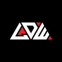 création de logo de lettre triangle ldw avec forme de triangle. monogramme de conception de logo triangle ldw. modèle de logo vectoriel triangle ldw avec couleur rouge. logo triangulaire ldw logo simple, élégant et luxueux. ldw