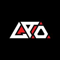 création de logo de lettre triangle lao avec forme de triangle. monogramme de conception de logo triangle lao. modèle de logo vectoriel triangle lao avec couleur rouge. logo triangulaire lao logo simple, élégant et luxueux. laos