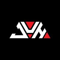 création de logo de lettre triangle juh avec forme de triangle. monogramme de conception de logo triangle juh. modèle de logo vectoriel triangle juh avec couleur rouge. juh logo triangulaire logo simple, élégant et luxueux. juh