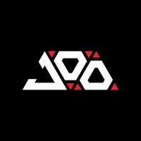 création de logo de lettre triangle joo avec forme de triangle. monogramme de conception de logo joo triangle. modèle de logo vectoriel joo triangle avec couleur rouge. joo logo triangulaire logo simple, élégant et luxueux. joo