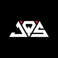 création de logo de lettre triangle jqs avec forme de triangle. monogramme de conception de logo triangle jqs. modèle de logo vectoriel triangle jqs avec couleur rouge. logo triangulaire jqs logo simple, élégant et luxueux. jq