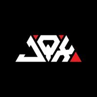 création de logo de lettre triangle jqx avec forme de triangle. monogramme de conception de logo triangle jqx. modèle de logo vectoriel triangle jqx avec couleur rouge. logo triangulaire jqx logo simple, élégant et luxueux. jqx