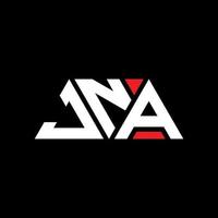 création de logo de lettre triangle jna avec forme de triangle. monogramme de conception de logo triangle jna. modèle de logo vectoriel triangle jna avec couleur rouge. logo triangulaire jna logo simple, élégant et luxueux. jna