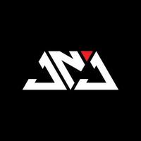 création de logo de lettre triangle jnj avec forme de triangle. monogramme de conception de logo triangle jnj. modèle de logo vectoriel triangle jnj avec couleur rouge. logo triangulaire jnj logo simple, élégant et luxueux. jnj