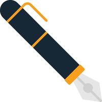 icône plate stylo vecteur